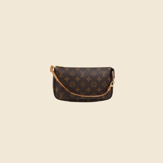 LOUIS VUITTON BROWN MONOGRAM POCHETTE ACCESSOIRES