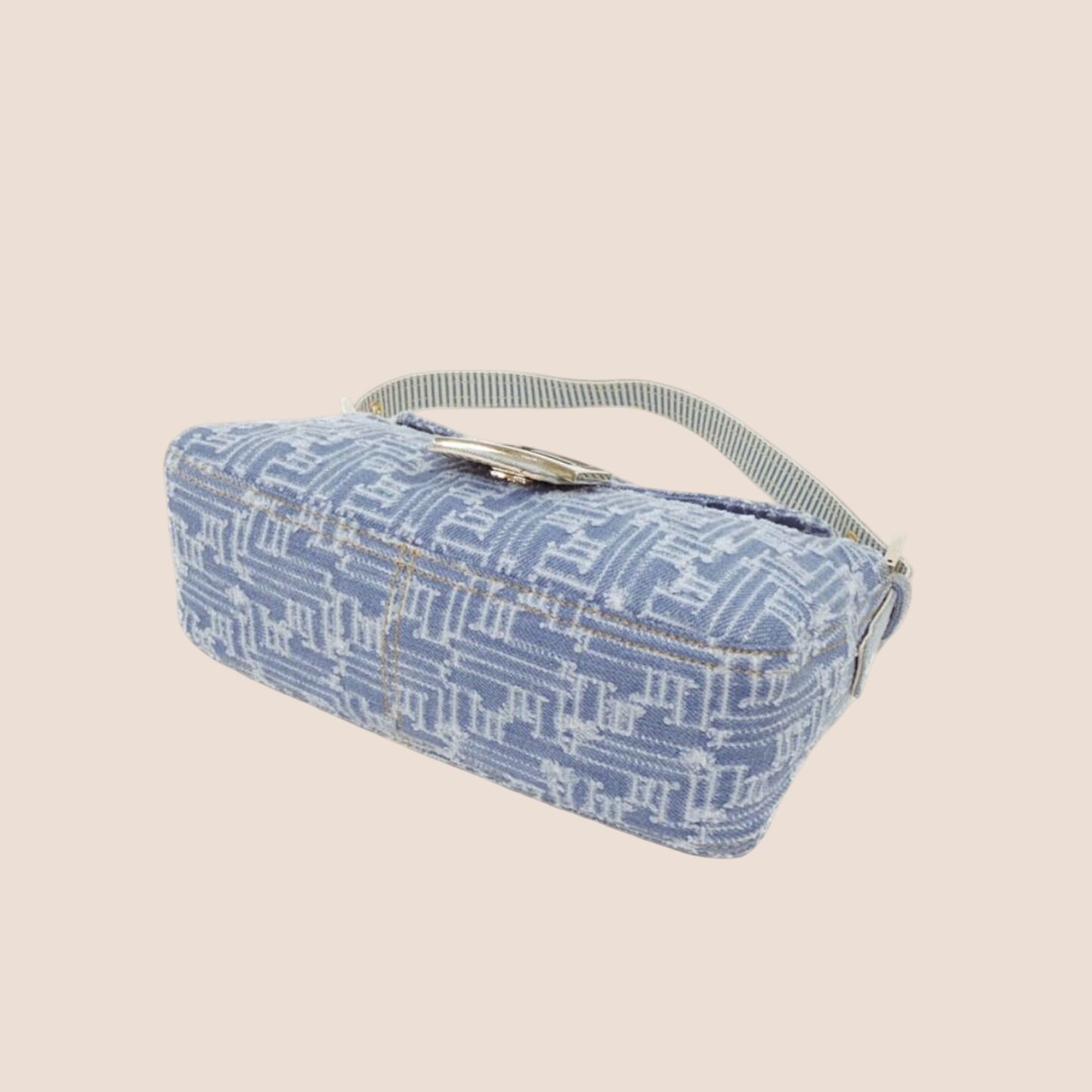 FENDI 2006 DENIM ZUCCA BAGUETTE BAG