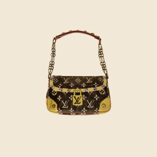 LOUIS VUITTON LIMITED EDITION TERRY CLOTH TROMPE L'OEIL POCHETTE