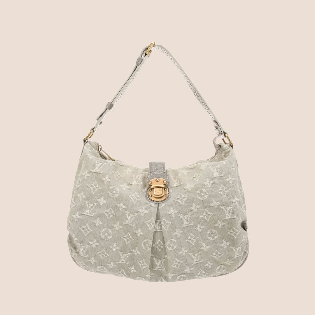 LOUIS VUITTON GREY MONOGRAM DENIM SLIGHTLY BAG