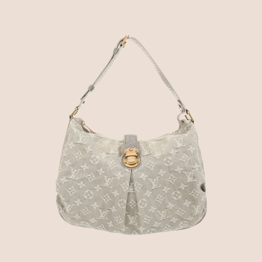 LOUIS VUITTON GREY MONOGRAM DENIM SLIGHTLY BAG