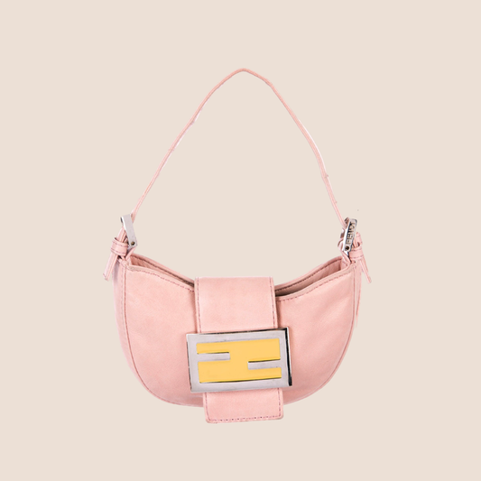 FENDI 2000 PINK MINI CROISSANT BAG
