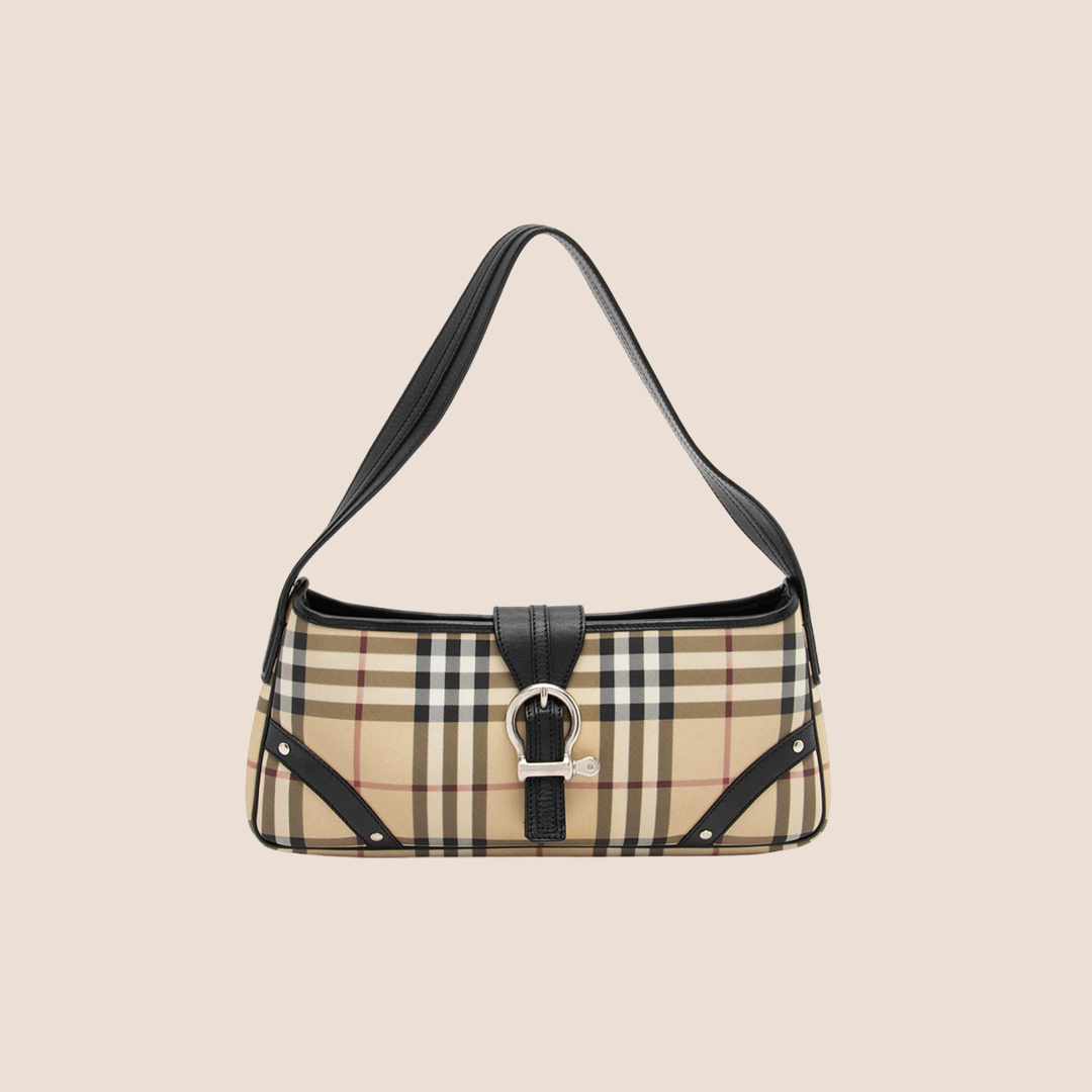BURBERRY 90s NOVA CHECK BUCKLE SHOULDER BAG – RDB