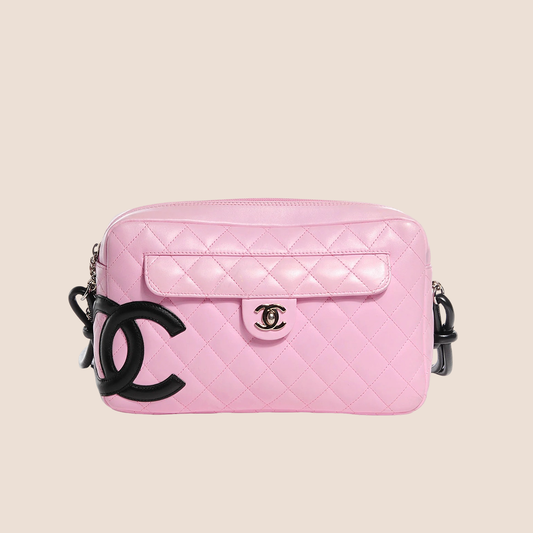 CHANEL 2005 PINK & BLACK CAMBON CAMERA BAG