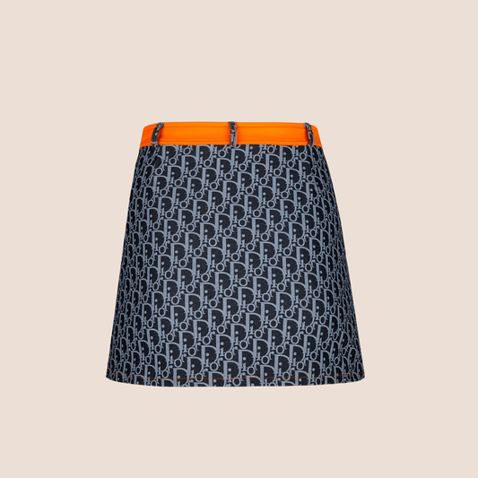 CHRISTIAN DIOR 2005 FLIGHT NAVY DIORISSIMO WRAP SKIRT