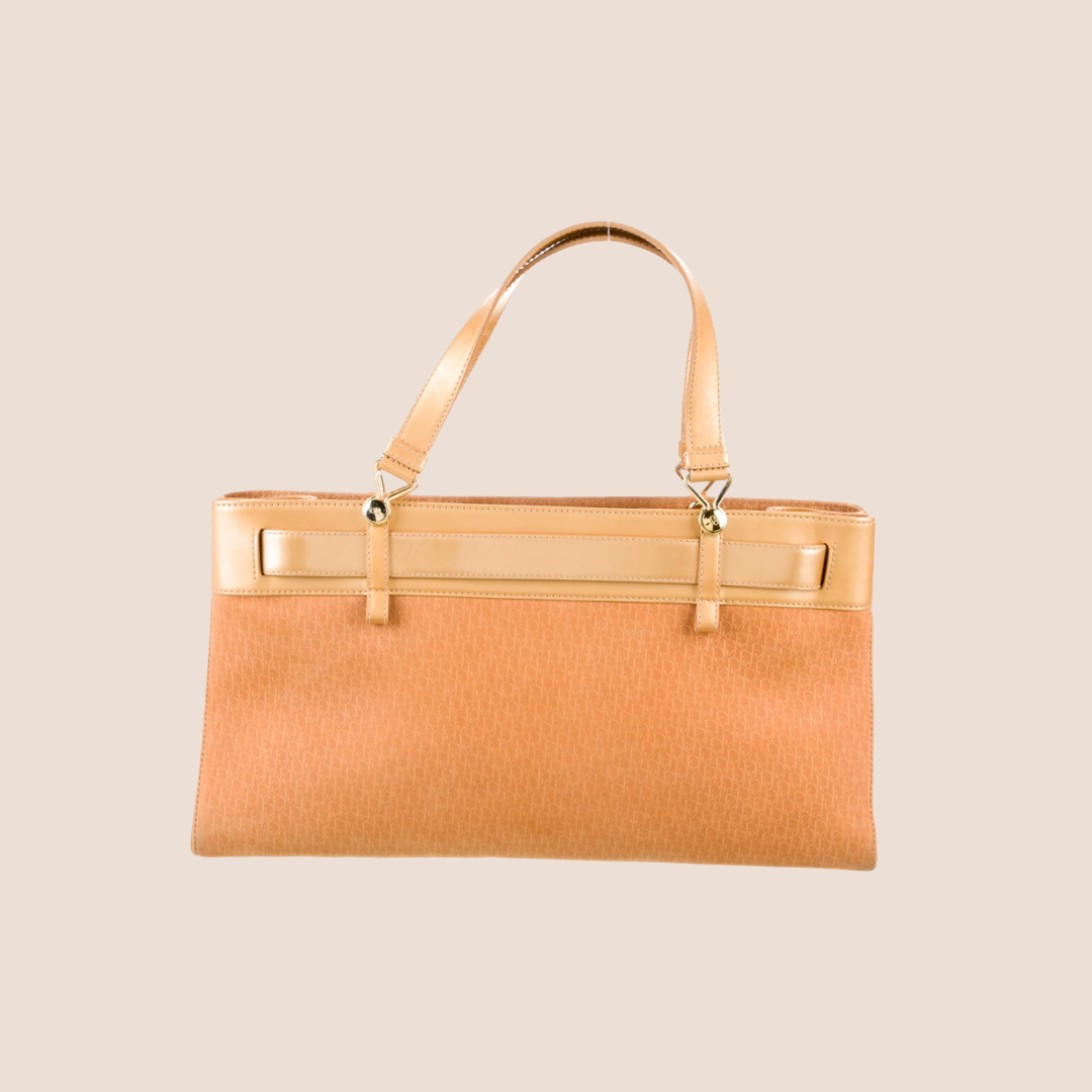 CHRISTIAN DIOR ORANGE DIORISSIMO BELTED JEANS EVERYDAY BAG