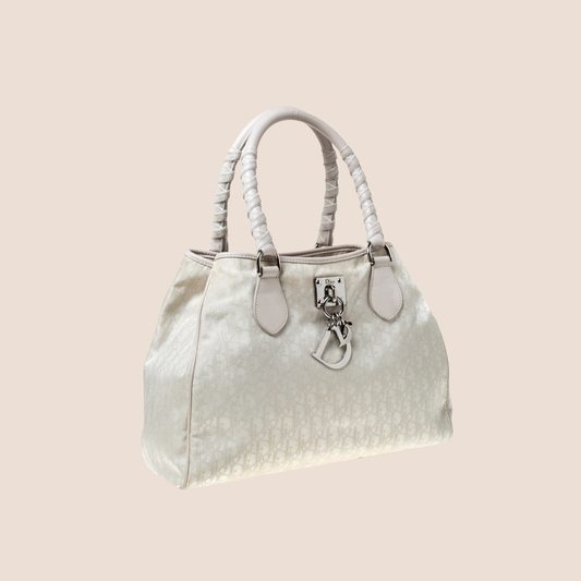 CHRISTIAN DIOR 2006 BEIGE LOVELY DIORISSIMO CHARM TOTE BAG