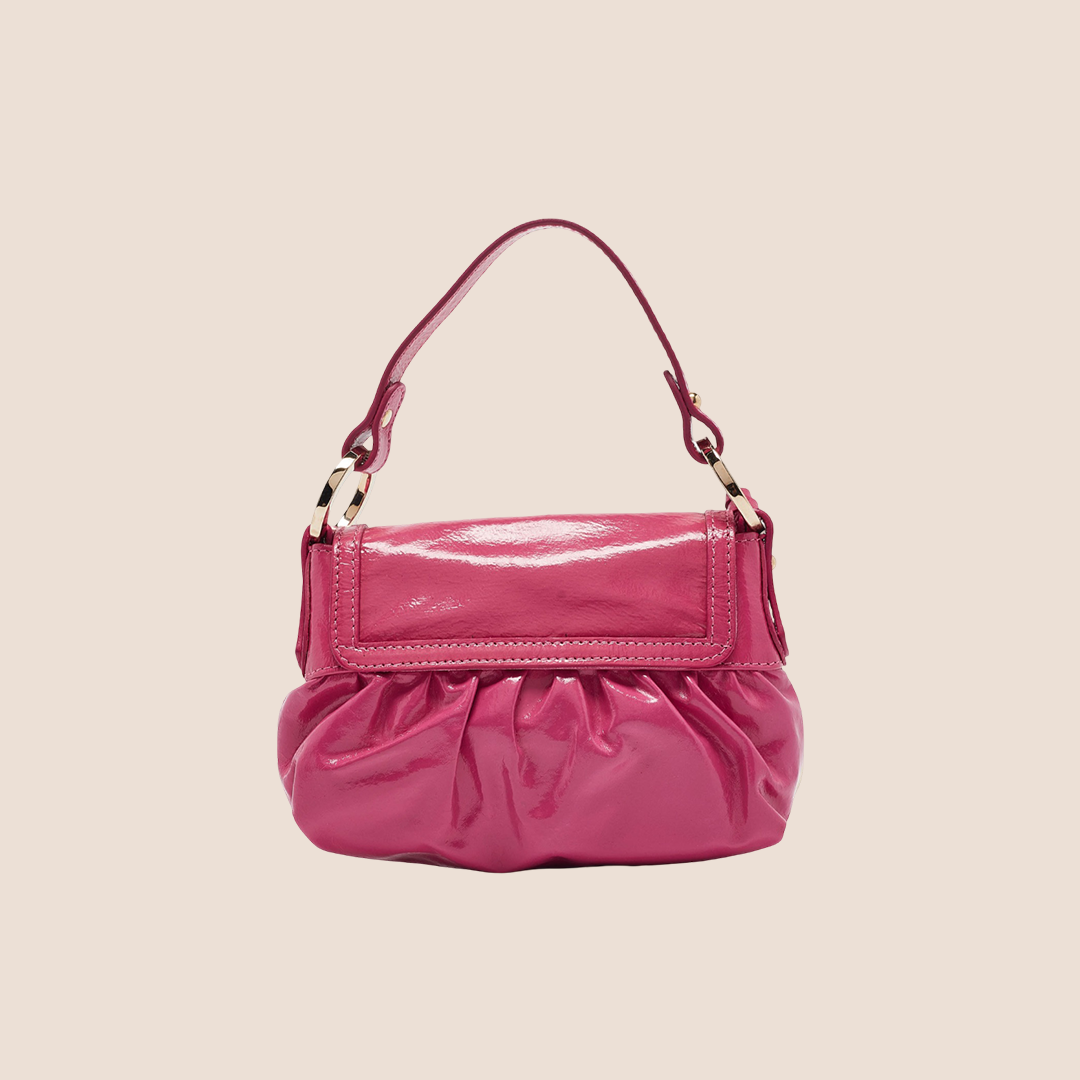 FENDI FUCHSIA PATENT LEATHER MINI CHEF BAG