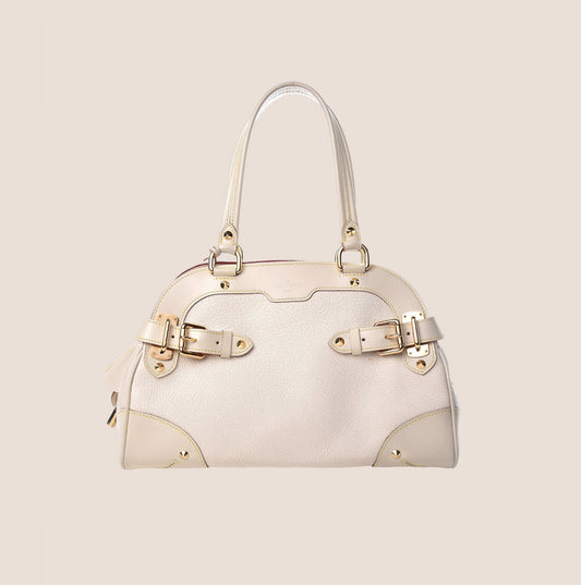 LOUIS VUITTON WHITE SUHALI LE RADIEUX HANDBAG