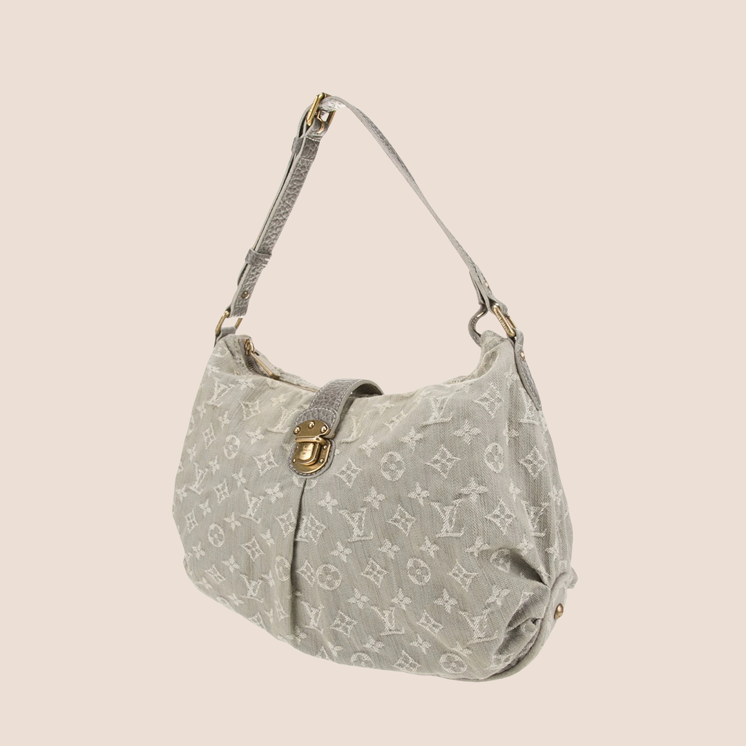 LOUIS VUITTON GREY MONOGRAM DENIM SLIGHTLY BAG
