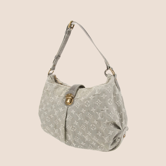 LOUIS VUITTON GREY MONOGRAM DENIM SLIGHTLY BAG