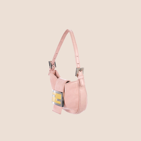 FENDI 2000 PINK MINI CROISSANT BAG