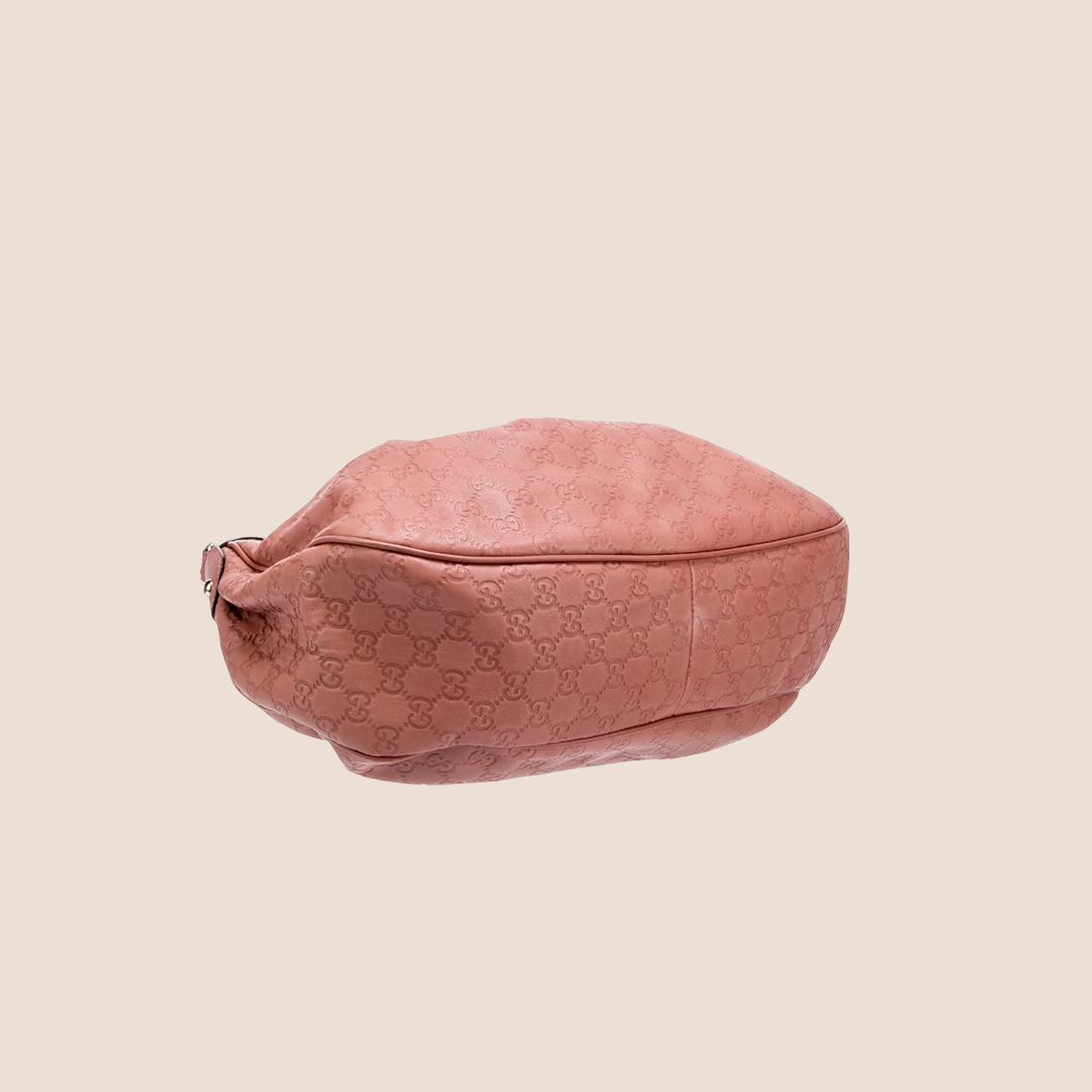GUCCI PALE PINK GG MONOGRAM SUKEY TOTE BAG