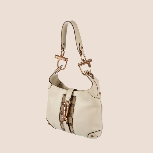 GUCCI MINI PISTON LOCK JACKIE O HOBO BAG