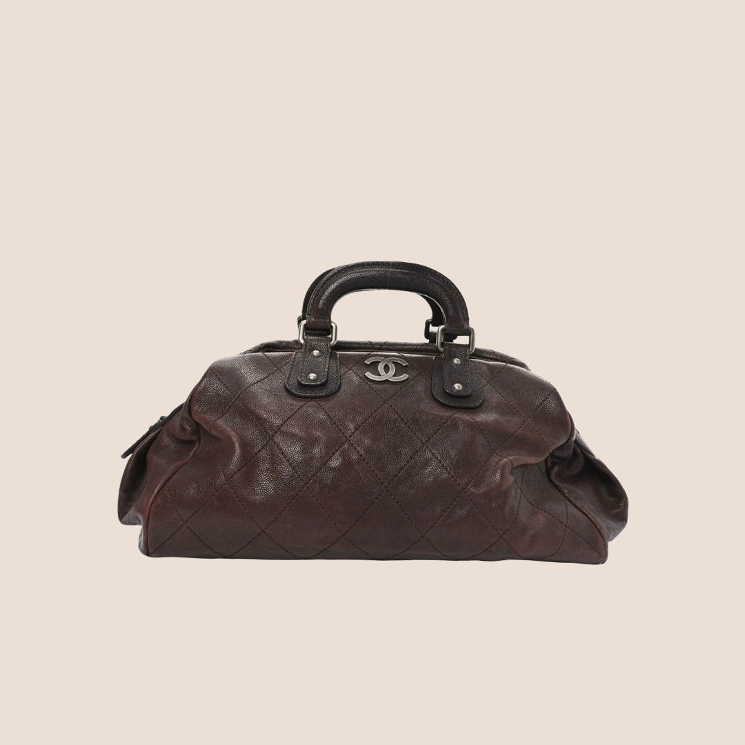CHANEL BROWN CAVIAR LARGE OUTDOOR DETECTIVE BAG