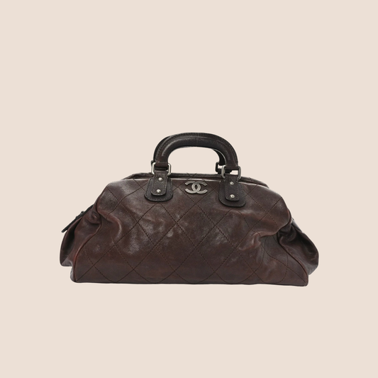 CHANEL BROWN CAVIAR LARGE OUTDOOR DETECTIVE BAG