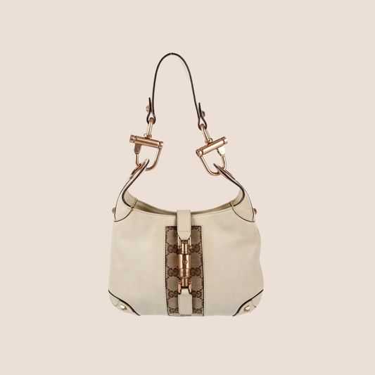GUCCI MINI PISTON LOCK JACKIE O HOBO BAG