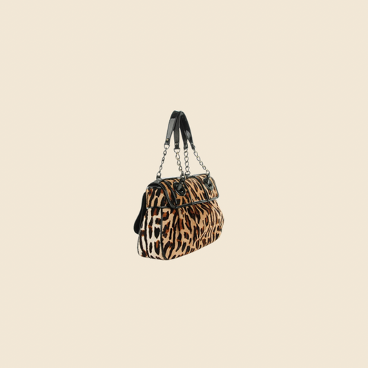 FENDI PONYHAIR LEOPARD PRINT B BAG