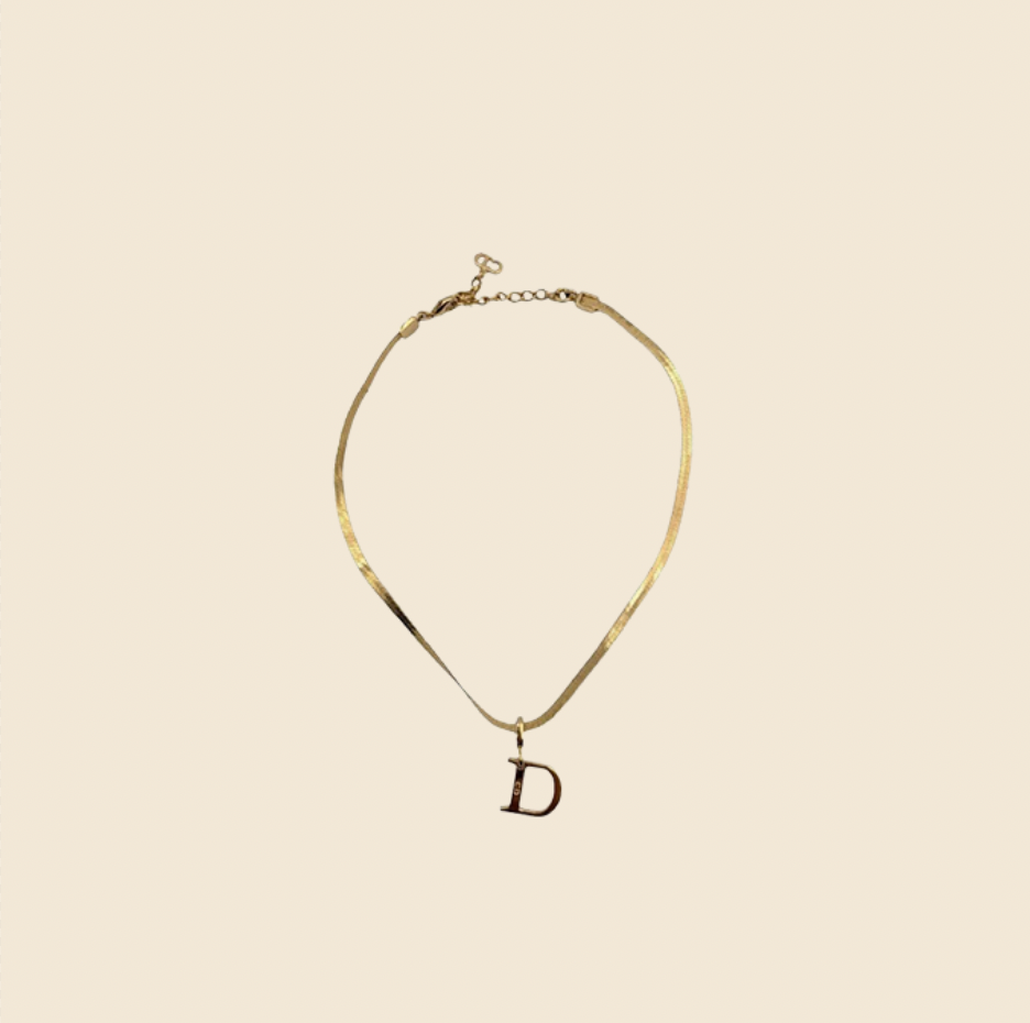 DIOR FALL 2000 RUNWAY D CHARM NECKLACE