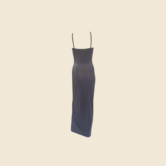 FENDI BY KARL LAGERFELD GREY LYCRA MAXI DRESS