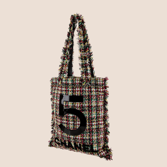 CHANEL 2017 TWEED NO. 5 TOTE BAG