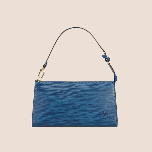 LOUIS VUITTON BLUE EPI LEATHER POCHETTE