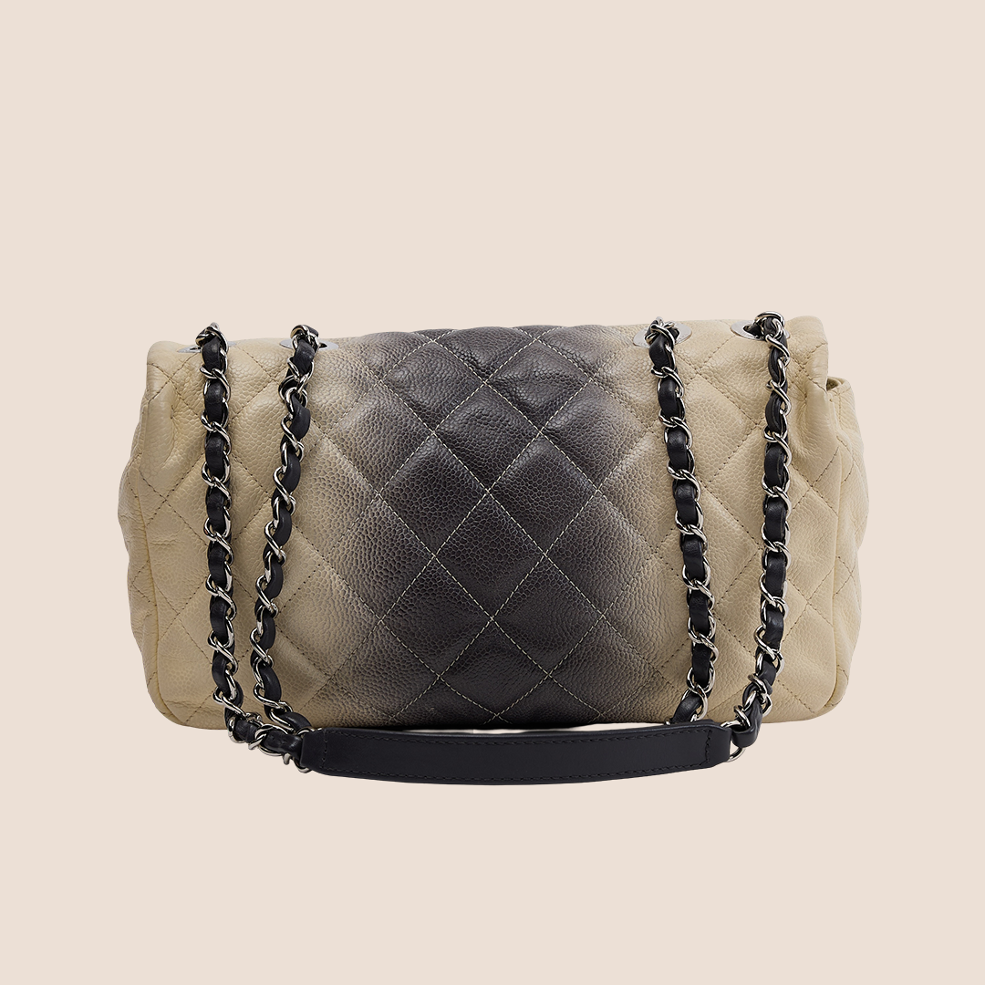 CHANEL OMBRE CAVIAR QUILTED FLAP BAG