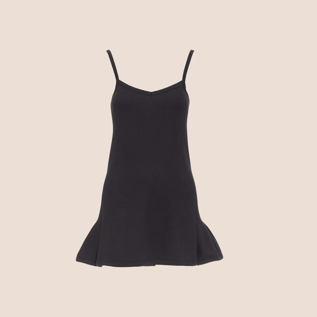 CHANEL 2004 BLACK CC LOGO TENNIS DRESS