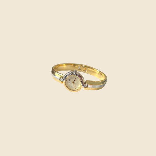 COURRÈGES GOLD & SILVER BANGLE WATCH