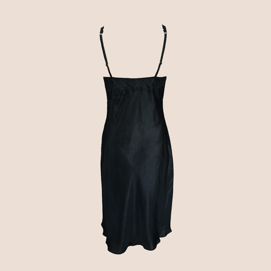 CHRISTIAN DIOR EMBROIDERED CRYSTAL SILK SLIP DRESS