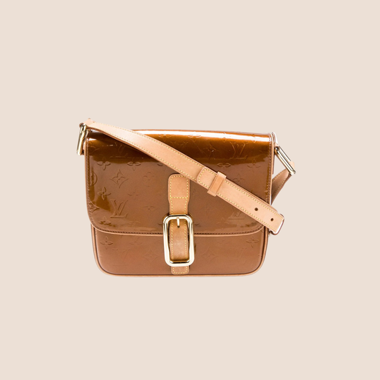 LOUIS VUITTON BRONZE MONOGRAM VERNIS CHRISTIE BAG