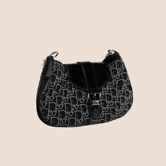 CHRISTIAN DIOR 2003 CRYSTAL TROTTER MINI CHAIN BAG