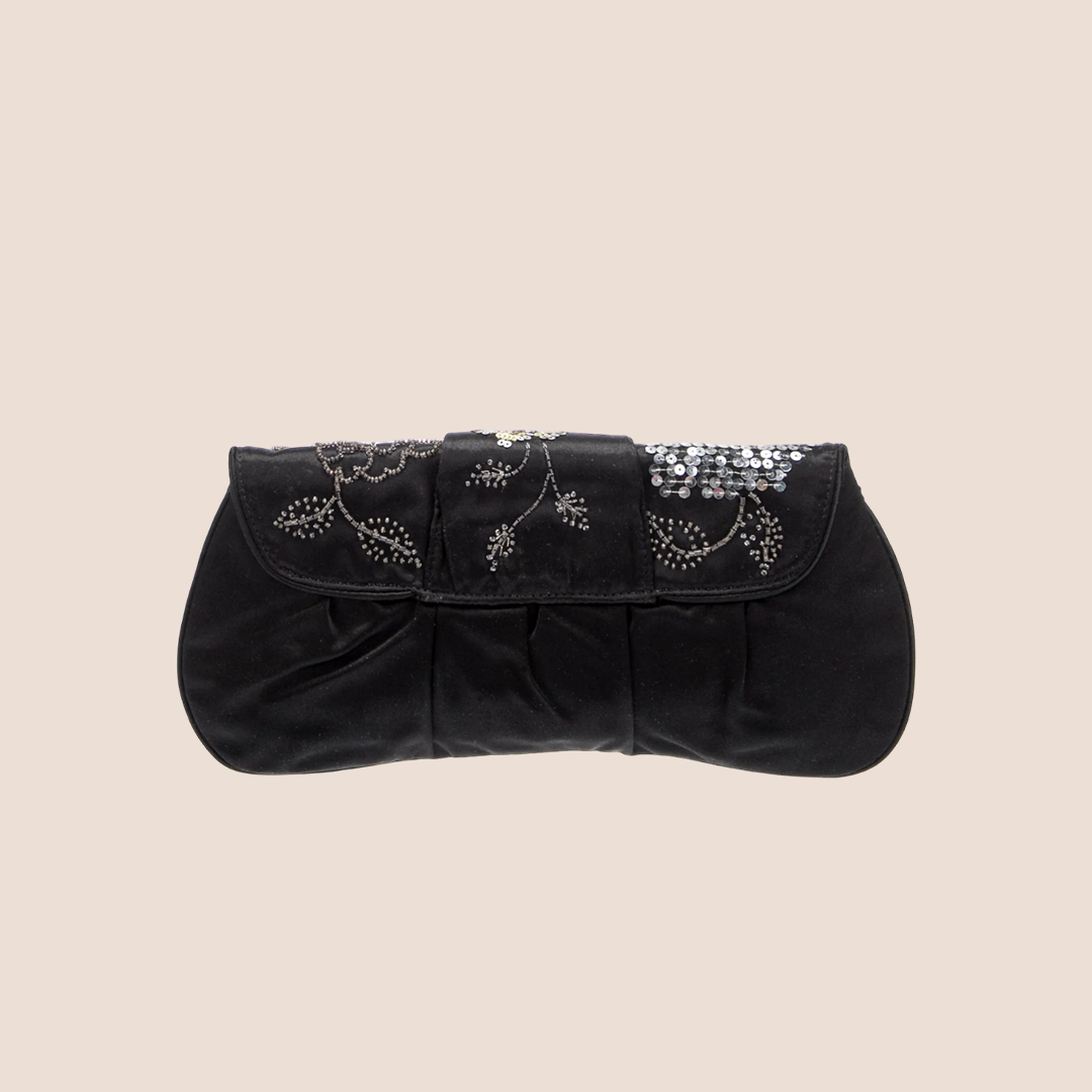CHRISTIAN DIOR 2006 STINGRAY EMBELLISHED SATIN CLUTCH