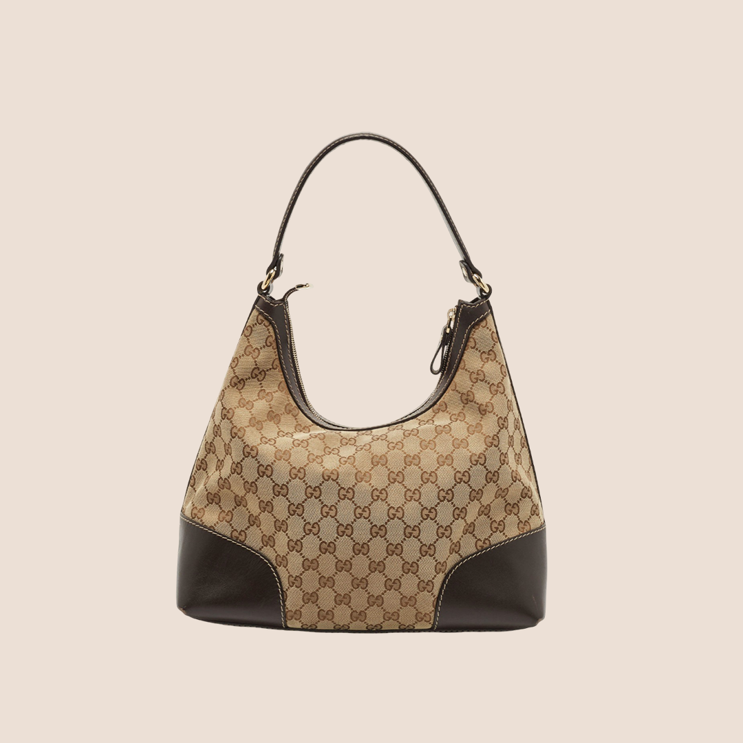 GUCCI BROWN MONOGRAM LOVELY HOBO BAG