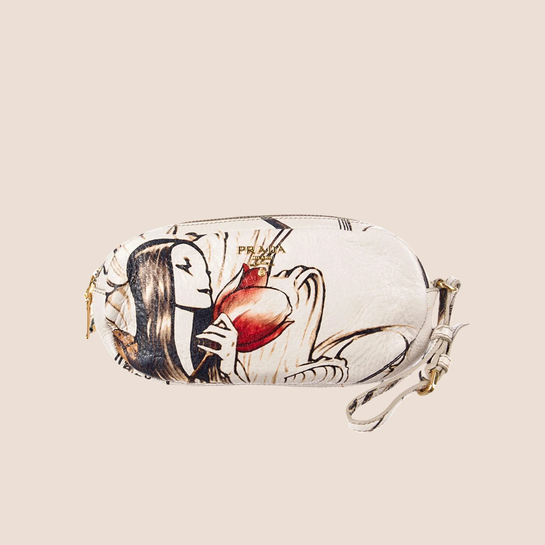 PRADA X JAMES JEAN PEONIA LUX FAIRY PRINT WRISTLET