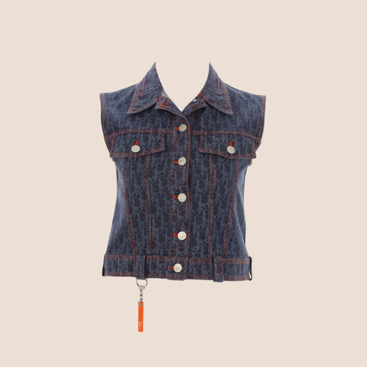 CHRISTAIN DIOR 2006 DENIM DIORISSIMO FLIGHT VEST