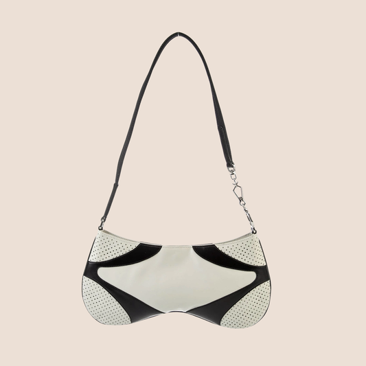 PRADA 2000 WHITE VITELLO DRIVE SHOULDER BAG