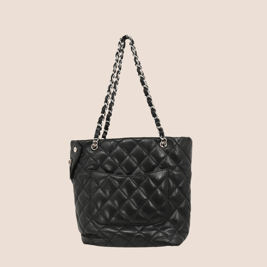 CHANEL 2005 BLACK CAMBON MINI TOTE BAG
