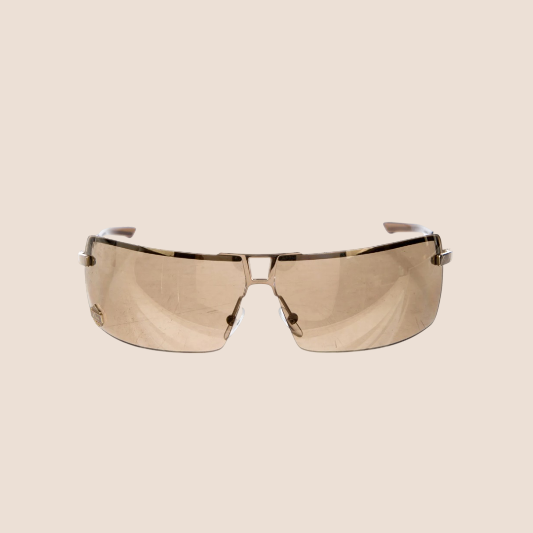CHRISTIAN DIOR 00s GOLD-TONE STUNT SUNGLASSES – RDB