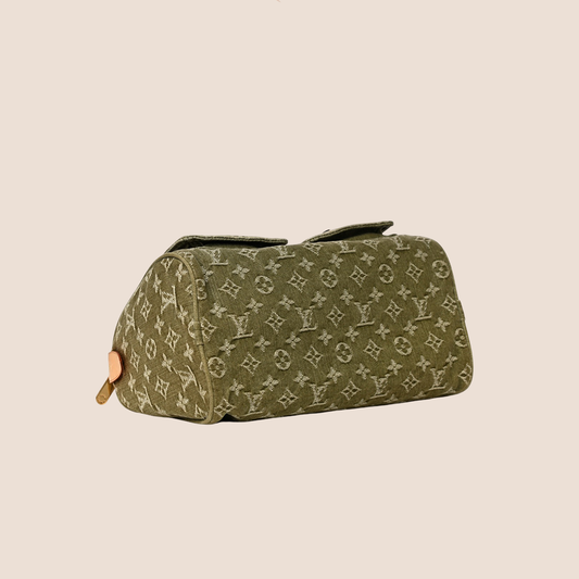 LOUIS VUITTON GREEN MONOGRAM DENIM NEO SPEEDY BAG