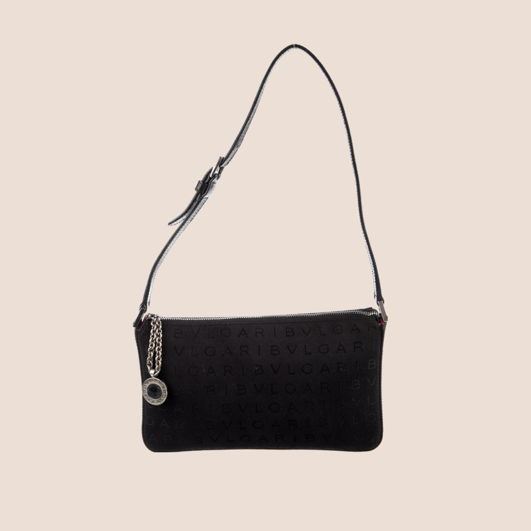 BLVGARI BLACK LOGO MINI SHOULDER BAG – RDB