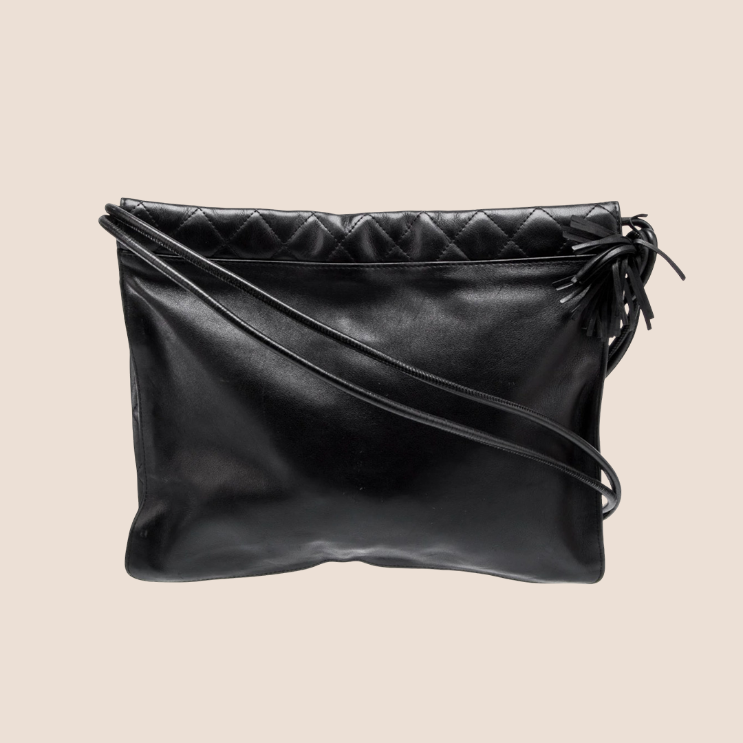 CHANEL 2005 CAMBON BLACK & WHITE MULTIPOCKET SHOULDER BAG