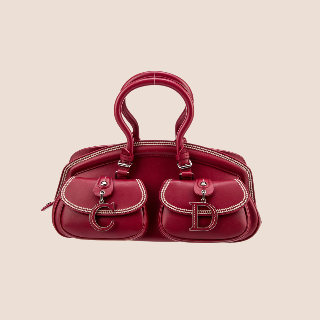 CHRISTIAN DIOR 2005 RED LEATHER DETECTIVE BAG – RDB