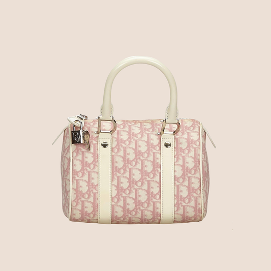 CHRISTIAN DIOR 2004 PINK TROTTER MINI BOSTON BAG