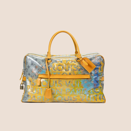 LOUIS VUITTON MULTICOLOR MONOGRAM PULP WEEKENDER PM BAG