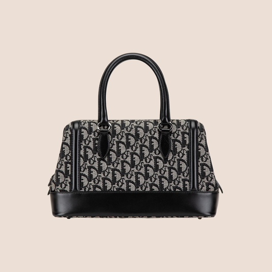 CHRISTIAN DIOR 2002 VNAVY TROTTER DIORISSIMO HANDBAG