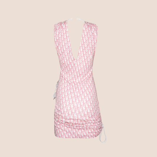 CHRISTIAN DIOR 2004 PINK DIORISSIMO GIRLY FLOWER DRESS