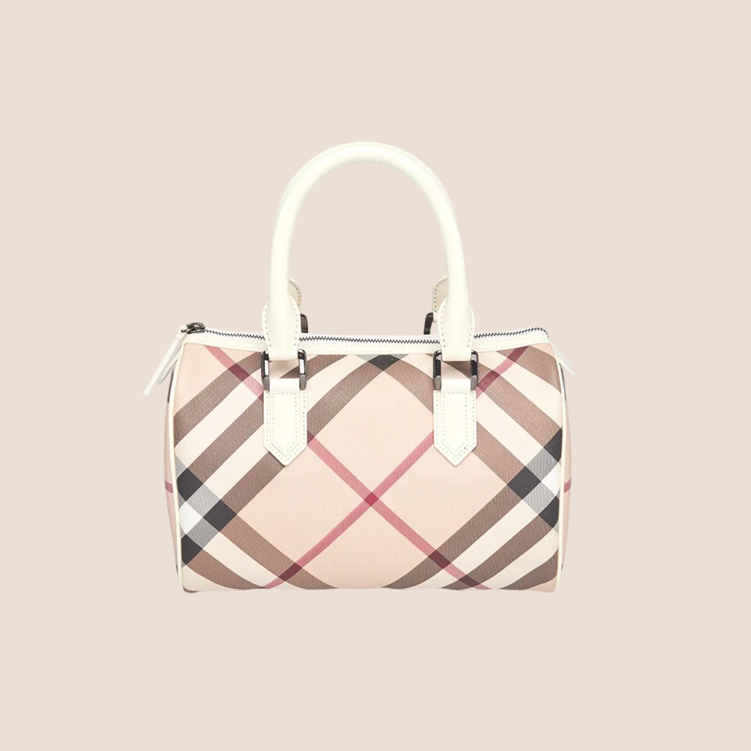 BURBERRY NOVA CHECK PATENT MINI BOWLING BAG – RDB BURBERRY NOVA CHECK PATENT MINI BOWLING BAG – RDB