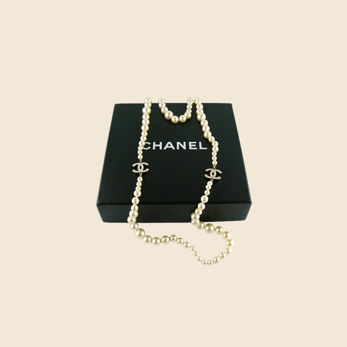 CHANEL, Jewelry, Soldchanel Classic Cc Extra Long Pearl Necklace