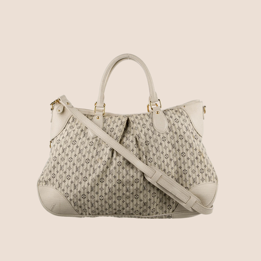 LOUIS VUITTON GREY MONOGRAM MINI LIN MARINA GM BAG